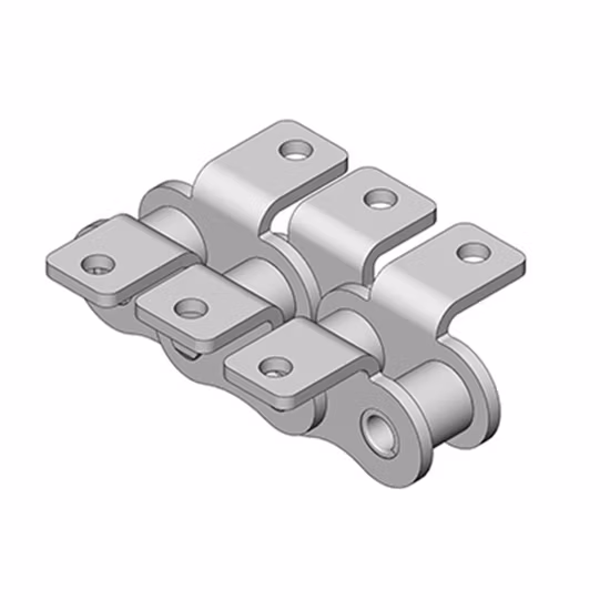 Transmission Indrustrial Metal Forged Steel Offset Link Roller Chain for Bottle Conveyor or Palm Oil Industry with Attachments